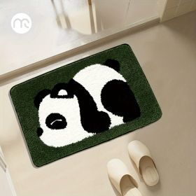 Cute Panda Bathroom Rugs Adorable Animal Bath Mat Cartoon Floor Mats, Non Slip Extra Absorbent Soft Bath Rug, Machine Washable