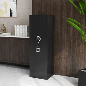 Household Detachable Partition Fingerprint Electronic Safe (Color: Black)