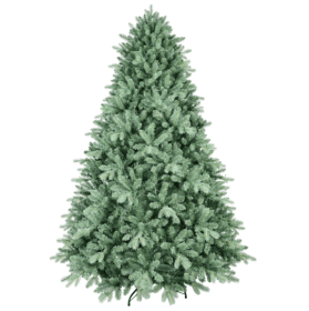 Artificial 6ft Blue Green Tint Christmas Tree With 1878 PE PVC Mixed Branch Tips, Memory Wire Iron Wire, Hinged Premium & Foldable Base For Indoo (Color: green)