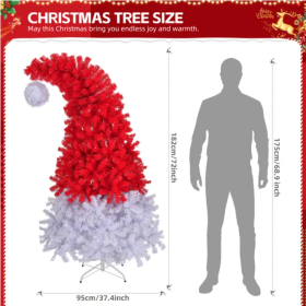 6 FT Santa Hat Style Pre-lit Christmas Tree (Option: Style1)