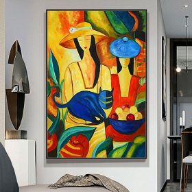 Handmade Figure Oil Paintings On Canvas Wall Art Decoration Modern Abstract Picture Home Decor (size: 90X120cm)