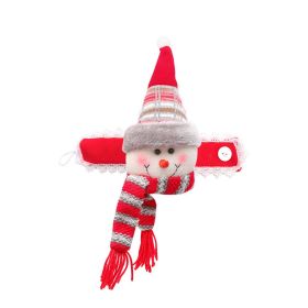 Christmas Band Curtain Buckle Decoration Supplies; Window Decoration Cartoon Ideas (style: snowman)