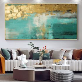 Handmade Oil Painting Large Original Gold Oil Painting on Canvas Abstract Gold Art Painting Bedroom Wall Decor Modern Textured Wall Art Decorativ (style: 01, size: 60X120cm)
