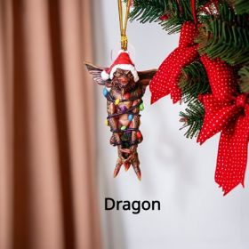 1pc, Christmas Halloween Decorative Pendant, Christmas Decorations, Navidad, Small Business Supplies, Cheapest Items Available, Clearance Sale (Model: Dragon)