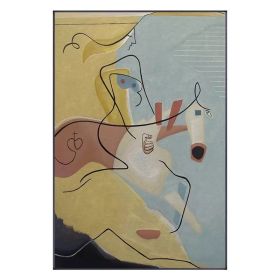 Ha's Art 100% Handmade Abstract Oil Painting Wall Art Modern Minimalist Abstract Picture Canvas Home Decor For Living Room No Frame (size: 75X150CM)