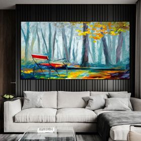 Hand painted abstract contracted manual rich tree family adornment of contemporary sitting room wall mural painting art hall (size: 75X150CM)