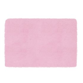 Fluffy Bedroom Rug 4' x 2.6' Anti-Skid Shaggy Area Rug Decorative Floor Carpet Mat (Color: pink)