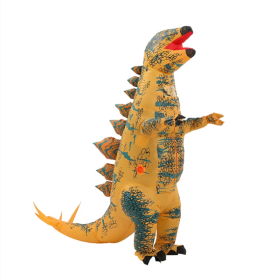 Inflatable Stegosaurus Costume Full Body Suit Air Blow Up Cosplay Party Dress (Color: YELLOW)